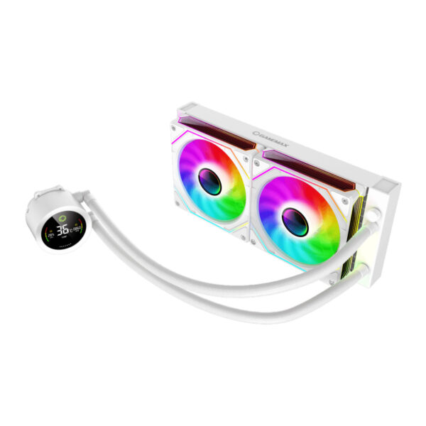 خنک کننده مایع پردازنده گیم مکس IceBurg 240 Digital White - تصویر 7
