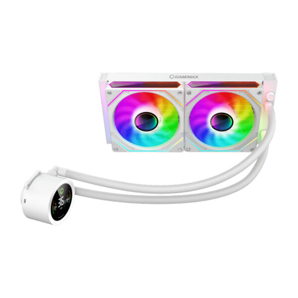 خنک کننده مایع پردازنده گیم مکس IceBurg 240 Digital White - تصویر 8