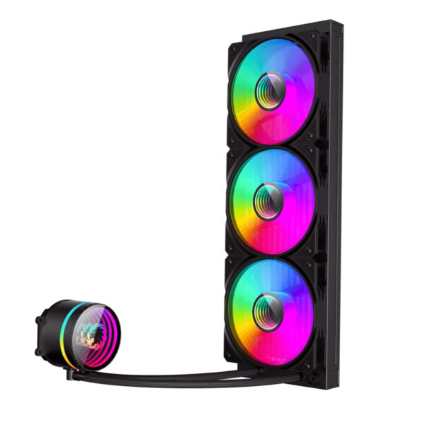 خنک کننده مایع پردازنده گیم مکس IceBurg 360 Digital Black - تصویر 2