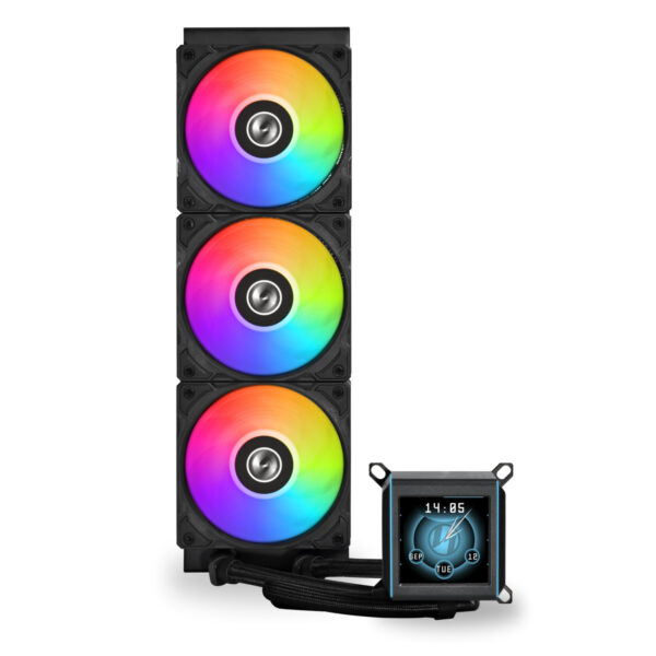 خنک کننده مایع پردازنده لیان لی GA II LCD 360 Black - تصویر 2