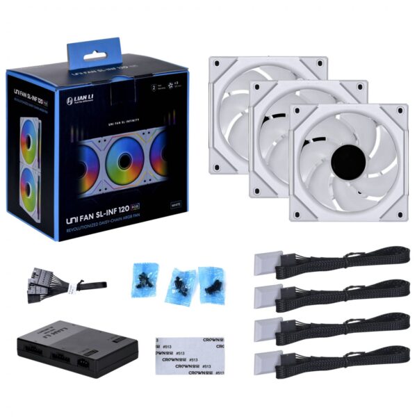 فن کیس لیان لی UNI Fan SL120 INFINITY White - تصویر 7