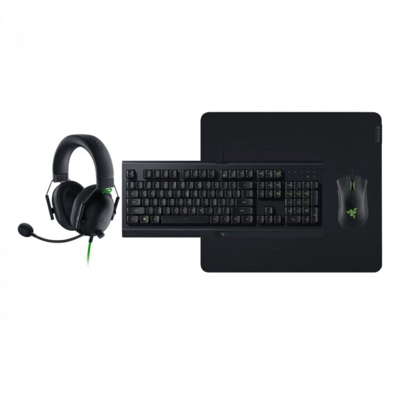 باندل گیمینگ هدست و کیبورد و موس و موس پد ریزر Power Up Bundle V2
